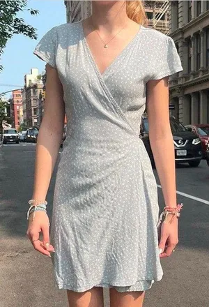 Brandy Melville Wrap Dress Floral thumbnail 2