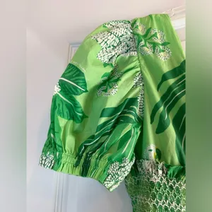 New FARM RIO Dewdrop Floral Green Mini Dress Size Large thumbnail 9