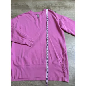 Womens Green Tea Tunic Sweatshirt Split Sides Pink Size M‎ thumbnail 4