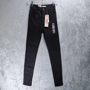 Levis Mile High Super Skinny Jeans Womens 24 Black Extra High Rise Slim Stretch thumbnail 3
