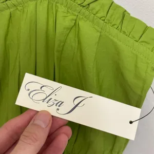 NEW Eliza J Smocked 100% Cotton Poplin Midi Tank Dress Bright Green - Size 14 thumbnail 4