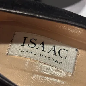 Isaac Mizrahi Black Suede Bow Kitten Heel Shoe Size 8 thumbnail 9