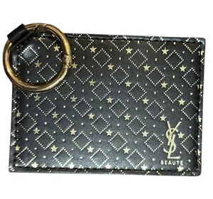 Yves Saint Laurent YSL Beauté Black & Gold Keychain Mirror with Ring thumbnail 1
