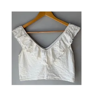 Aritzia Sunday Best Linen Cotton Calliope Crop Blouse Top thumbnail 3