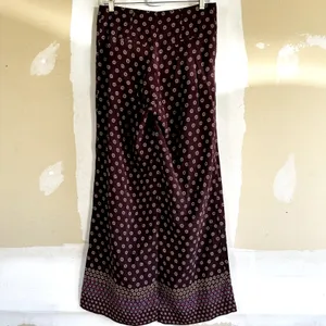 Anthropologie Marsden Wide Leg Pants Pleated Printed Pockets Crimson Red 4 thumbnail 5