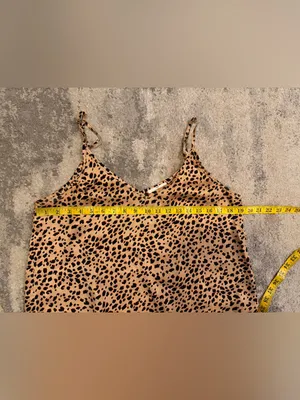 Entro Leopard Print Top  - Tan  with Black Spots thumbnail 5