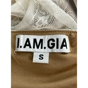 I.AM.GIA Yvette Womens Sheer Mesh Floral Lace V Neck Long Sleeve Blouse Top Sz S thumbnail 7