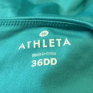 Athleta 903763 Womens Ruched Racerback Bra Tank Top Size 36DD Teal‎ Stretch Yoga thumbnail 3