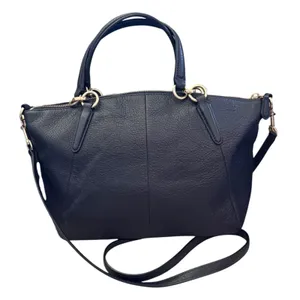 Coach Vintage Kelsey Black Pebbled Leather Satchel Crossbody Purse thumbnail 3