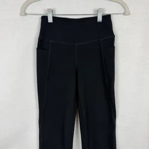 Jockey Activewear Pants Womens XS High Waisted Straight Leg Pockets Black thumbnail 3