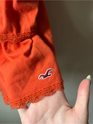 Y2K Hollister Bright Orange Tiered Spaghetti Strap Camisole thumbnail 2