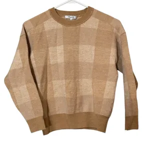 Madewell Plaid Wool Pullover Sweater Women Size Small Style#NS681 Chic City Fall thumbnail 1