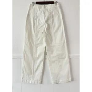 Universal Threads 8 Wide Leg Cropped Stretch Pants NWT Ivory High Rise thumbnail 2