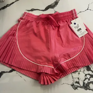Champion Pink Pleated Athletic Skort with White Piping thumbnail 1