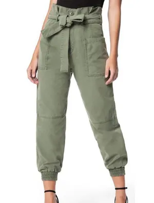 Joe's Jeans Olive Green Paperbag Utility Jogger Pants thumbnail 1