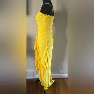 💛TIANMI Mesh Slip Ruffle Maxi Dress💛 ~M NWT thumbnail 11