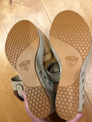 Donald J. Pliner Sportique Kerry wedge platform sandals beige leather sz 8 thumbnail 7