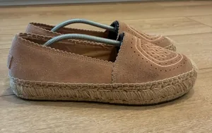 Ugg Women’s Heidi Perforated Espadrille Loafer Suede Pink Size 10 thumbnail 1