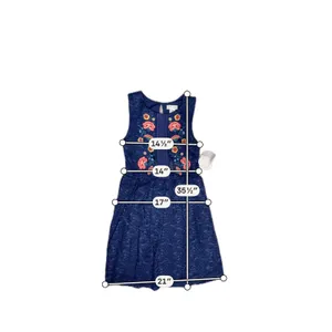 Altar'd State Floral Embroidered Lace Dress Navy Sleeveless Boho Cottagecore M thumbnail 5