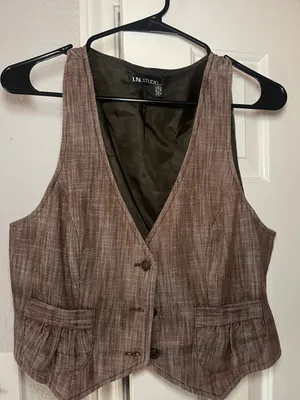 Vintage 90 Vest Brown Size 12 thumbnail 1