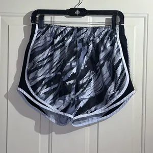 Nike Women's Dynamic Black and White Athletic Shorts thumbnail 1