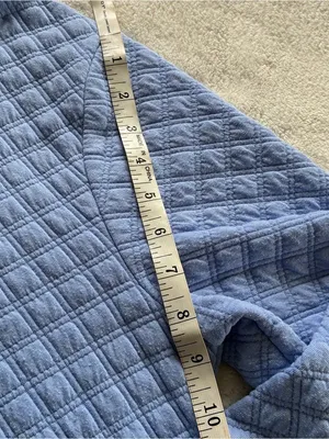 J. Crew Light Blue Quilted Turtleneck Pullover size M thumbnail 7