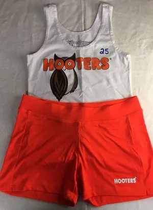 B33 #25 New Hooters Girl Super Sexy Uniform Tank & New Shorts Size Small/U thumbnail 1