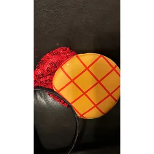 Toy Story inspired Woody Jessie red bow Ears headband and matching scrunchie set thumbnail 8