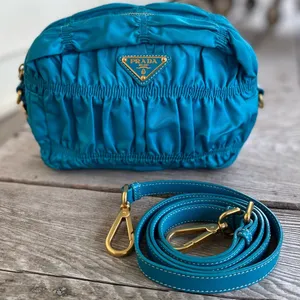 Prada Blue Tessuto Gaufre Crossbody thumbnail 1