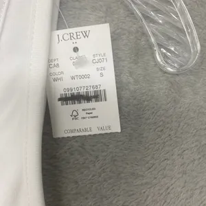 J Crew Top‎ Womens Small White Essential square neck tank Cotton CJ071 thumbnail 4