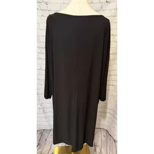 NWT Lane Bryant black shift dress Exposed 1/2 Zipper Plus Size 22/24 thumbnail 4