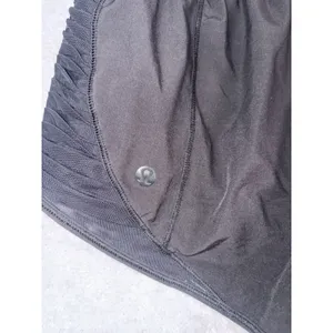 lululemon hotty-hot shorts ruched side black reflective 4 thumbnail 5