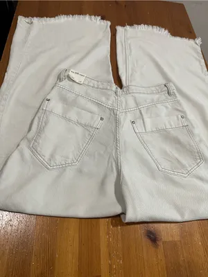 We The Free old west High Rise Slouchy Jean’s Wide Leg Jeans in Light Cream thumbnail 14