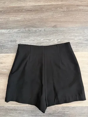 Zara Split Hem Black Mini Skort thumbnail 5