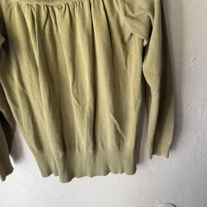 Pulp Sweater Y2k Large Green Long Sleeve Button Pullover Cotton Casual Top‎ thumbnail 4