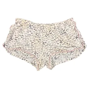 Victoria's Secret Sleep Shorts Womens M Pink Animal Print Pom Trim Lounge Cotton thumbnail 3