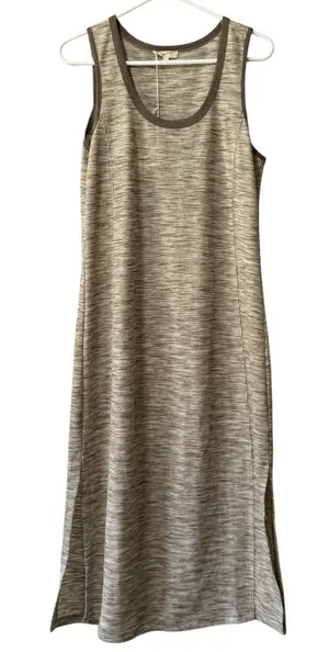 NWT Mystree Chill Out Women Dress Size Large Fig Leaf Sleeveless Stretch Relaxed thumbnail 1