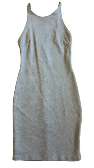 Lulus Blue Spaghetti Strap Bodycon Dress Stretch Low Back Size Medium Women's thumbnail 1