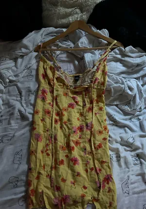 Target Yellow floral dress thumbnail 1