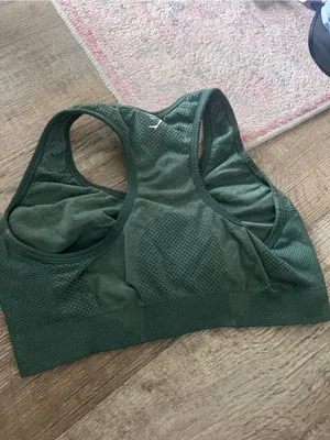 Gymshark Forest Green Seamless Racerback Sports Bra thumbnail 6