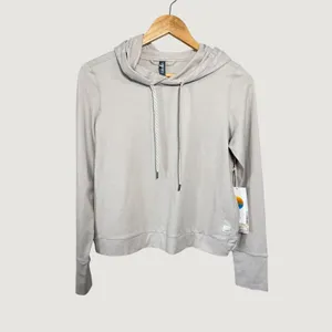 Vuori Halo‎ Essential Hoodie Womens XS Heather Grey Performance Pullover VW226 thumbnail 3
