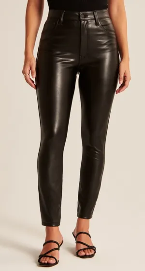 Abercrombie Skinny High Rise Leather Pants thumbnail 1