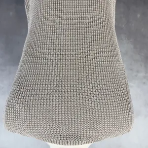 Zara Womens Crochet Knit Dress Small Sleeveless Midi Quiet‎ Luxury Metallic Chic thumbnail 6
