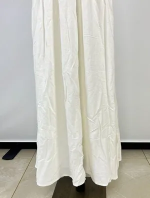 NWOT Farm Rio Linen Blend White Sleeveless Maxi Dress Size L thumbnail 7