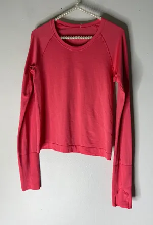 Lululemon Swiftly Tech Long-Sleeve‎ Shirt pink size 6 thumbnail 1