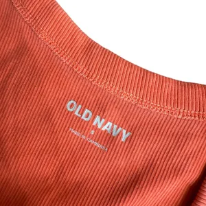 Old Navy Women’s Size S Fitted Ribbed Tank Top Sunset Orange Cami Layering Basic thumbnail 3