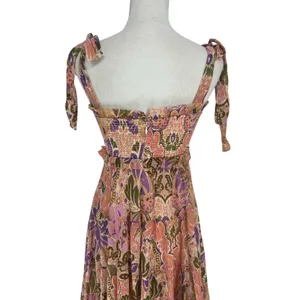 Zimmermann Violet Tiered Floral Midi‎ Sun Dress Smocked Size 1 US M thumbnail 11