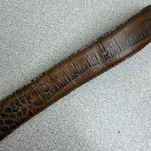 Lauren Ralph Lauren Belt Womens Brown Black Reversible Croco Embossed Gold 1" thumbnail 5