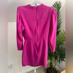A.L.C. Jane Shocking Pink Long Sleeve Mini Dress‎ Size 6 thumbnail 6