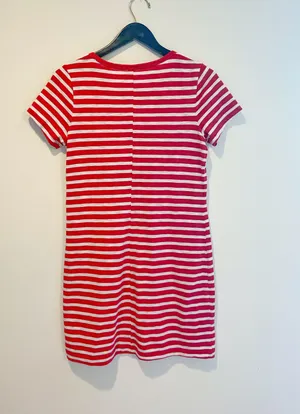 Old Navy Red And White Striped T-shirt Dress thumbnail 3
